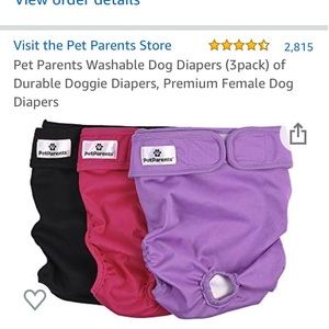 Washable dog diapers size XL